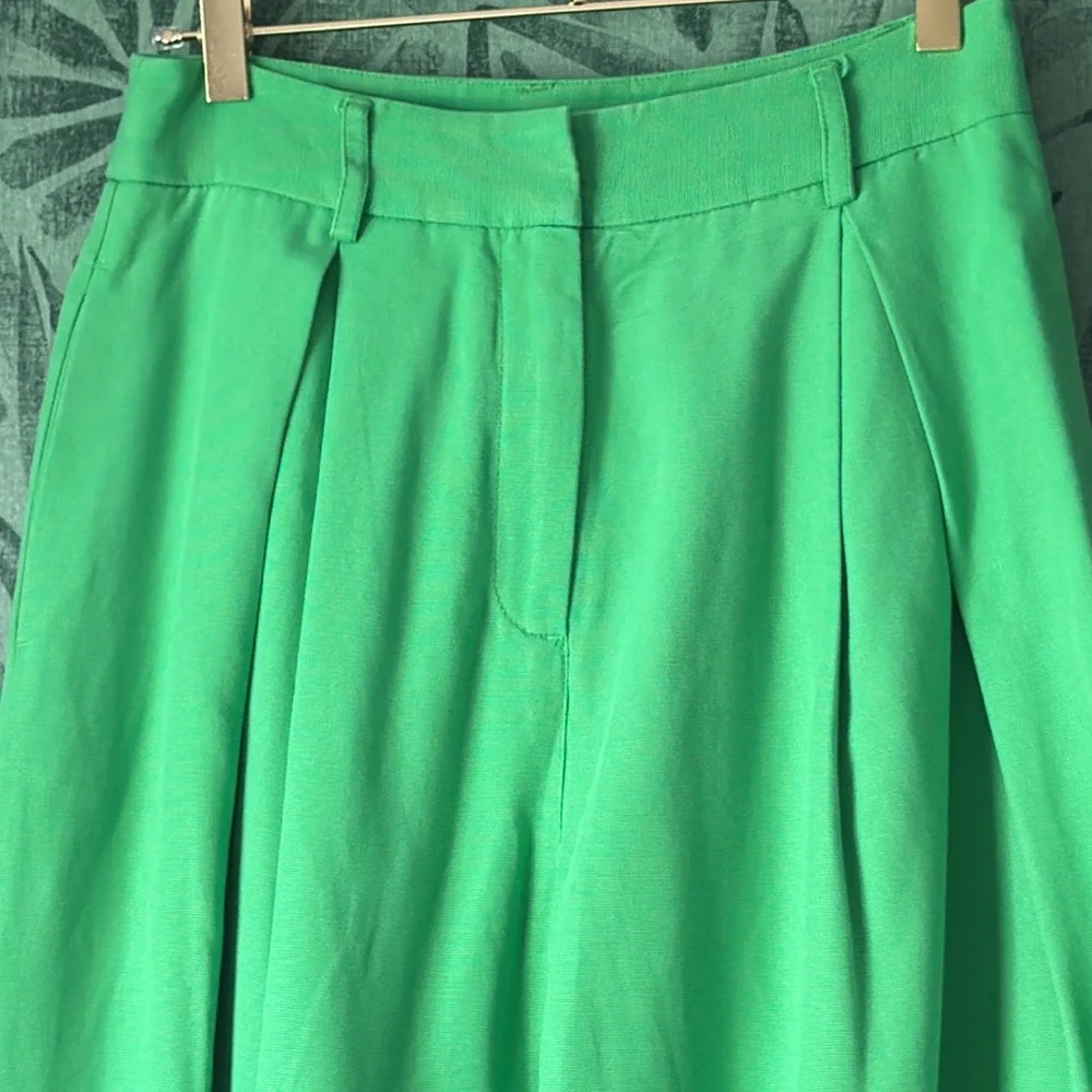Farm Rio Green Wide-Leg Trousers NWTs sz S - Picture 8 of 11